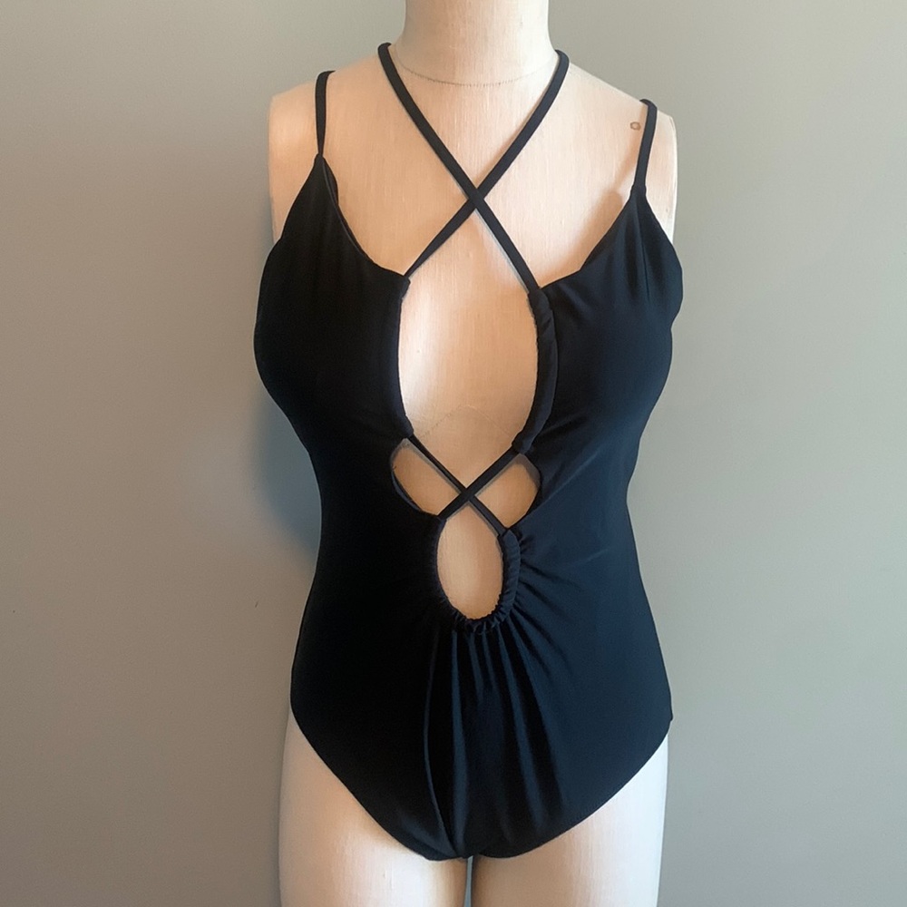 Cupshe Black One Piece Bathing Suit